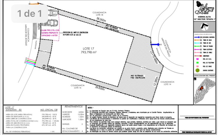 Terreno en Venta Sierra Alta 10 Sector